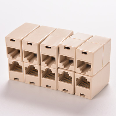 10 pcs RJ45 CAT5 Coupler Plug Network LAN Cable Extender Connector Adap A·:J