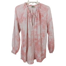 Show Me Your MuMu Charlene Tie Dye Pink Summer Bohemian Tunic top size S