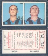 FIGURINE FOOTBALLERS PANINI 1970/71-ATALANTA, WORD/BARONTINI-NEW, PERFECT