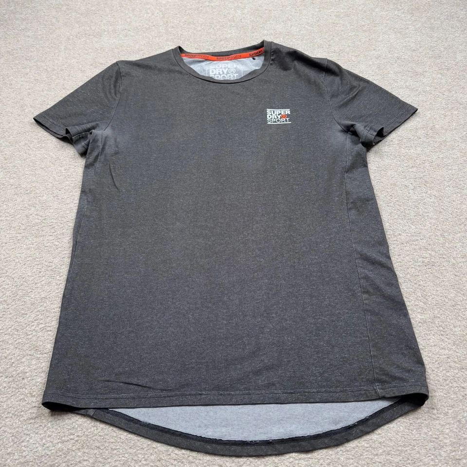 Мужская рубашка Superdry серая большая L короткий рукав легкая функциональная для взрослых - Изображение 3 из 4