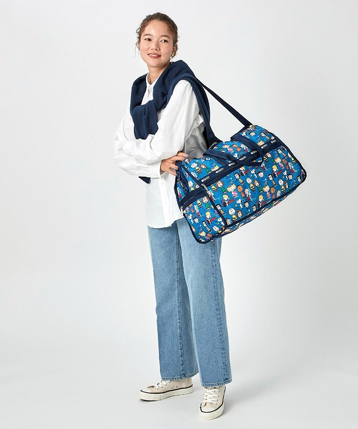 レスポ DELUXE LG WEEKENDER × PEANUTS PEANUTS x LeSportsac DELUXE LG WEEKENDER Peanuts Gang Boston