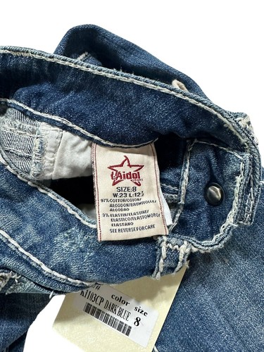 Girls Kids LA Idol Jeans Capri sz 8 23 x 12.5 NWT Rhinestones Denim - Picture 12 of 13