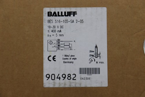 Balluff BES 516-105-SA 2-05 BES516105SA205 Induktiver Sensor unused - Picture 2 of 3