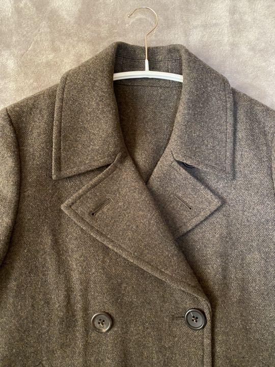 【MARGARET HOWELL✖️fox brothers】WOOL COAT MARGARET HOWELL x FOx BROTHERS Wool Pea Coat Size 1 Khaki Women's
