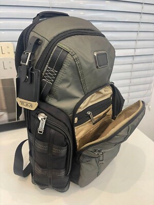 TUMI ALPHA BRAVO Navigation Backpack 232793 Khaki Green Outlet | eBay