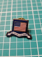 Vtg ๐บ๐ธ The Republican Party Union Made In USA Gold Tone Lapel Pin