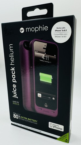 Mophie Juice Pack Helium Air Battery Case Apple iPhone 5, 5s, SE (1st Gen) New - Picture 2 of 6