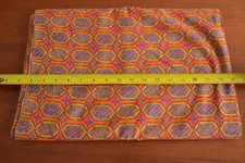By 1/2 Yd, 33" Wd, Vintage 1940 s, Gold Purple Green on Orange Quilt Cotton,N546