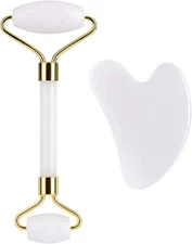 GERDANI Jade Roller for Face and Gua Sha Facial Tools to Reduce Puffiness and