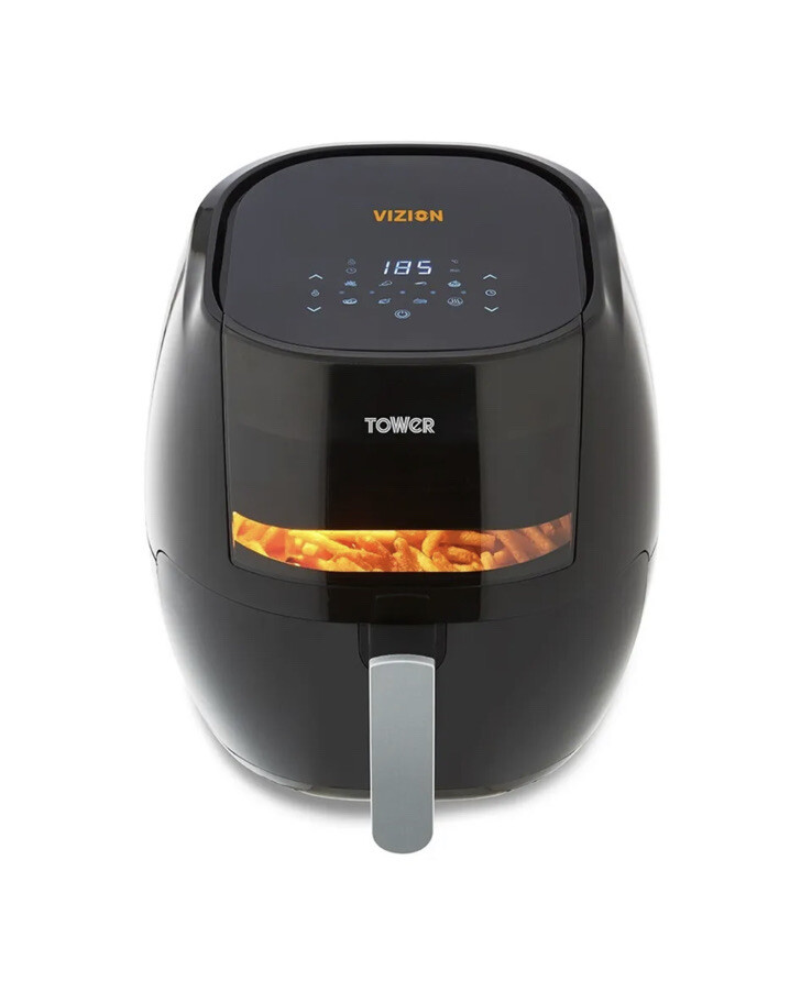 Horno freidora de aire digital Tower T17072 Vortx Vizion 7 litros 1800 vatios 60 min negro