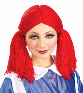 red rag doll wig