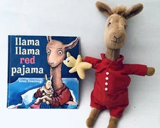 Llama Llama Red Pajama 13" Soft Plush Anna Dewdney with Softcover Book Lot 0052
