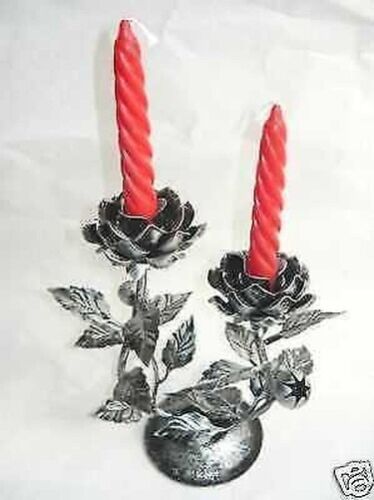 Candle holder candle holder A 2 sets wrought iron roses-