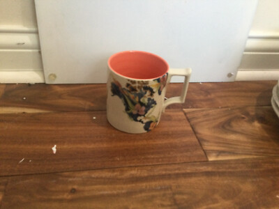 Anthropologie Whitney Winkler ''Bloom Where You Go'' Mug Watercolor & Ink Art