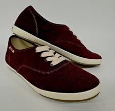 Taos Guest Star Ladies Corduroy Sneakers Womens US 10 GST-13547 Burgundy