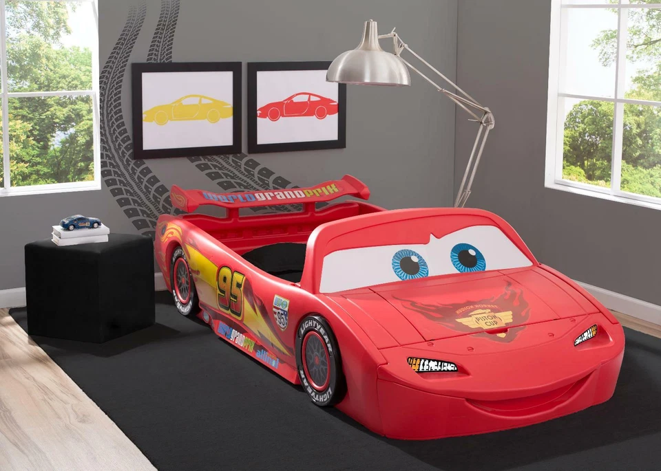 Disney Pixar Cars Lightning McQueen Toddler-To-Twin Bed With Built In Toy Box - Image 3 of 4