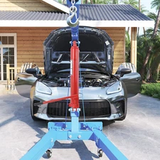 12Ton Hydraulic Long Ram Jack 500mm Manual Cherry Picker Engine Hoist Cylinder