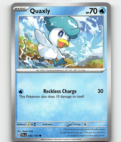 Pokemon Quaxly Paldea Evolved 050/193 - 第 1/1 張圖片