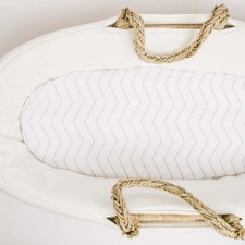 Gray Zigzag Bassinet Sheet - 100 Cotton Baby Bedding Sheet Boy/Girl Nursery