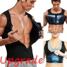 Men Women Gym Vest Sauna Sweat T-Shirt Thermo Body Shaper Slimming Fat Burning