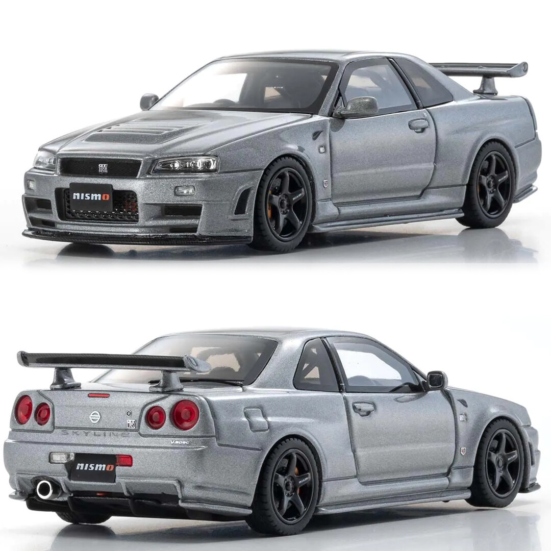 Kyosho KSR43106GR 1/43 Nissan Skyline GT-R R34 NISMO Diecast Gray