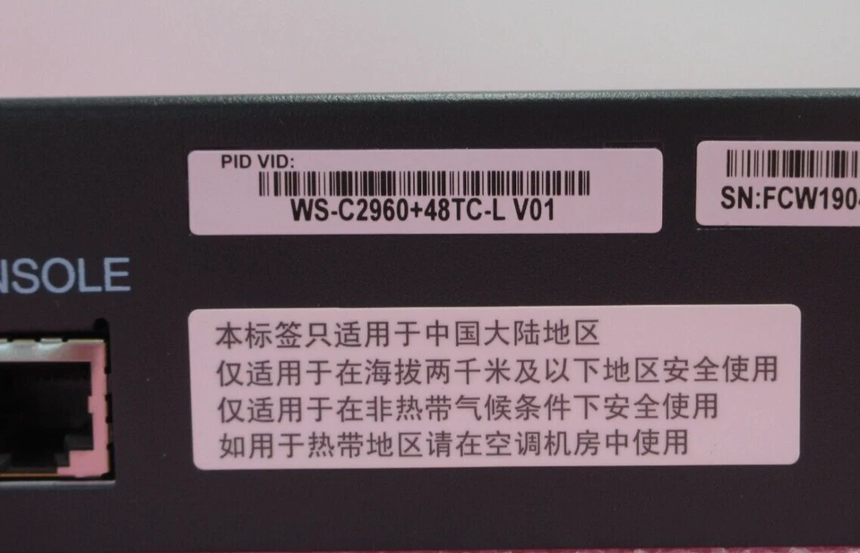 Cisco WS-C2960+48TC-L Catalyst 2960 Series SI 48 Port 1GbE RJ-45 Network Switch - Image 4 of 4