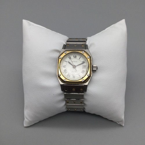 Vintage Birks Watch Women 24mm Silver Tone Date Swiss Made New Battery 5.25" - Picture 2 of 15