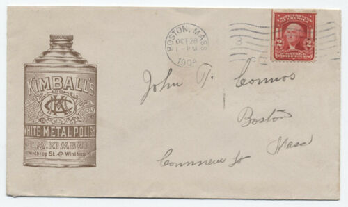 1904 Boston MA Kimball's vernis métallique couverture publicitaire #319 [y4212] - Photo 1/3