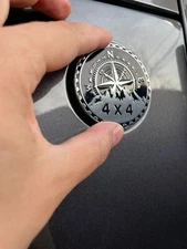 2 (TWO) WRANGLER JL GLADIATOR 4x4 COMPASS RATED FENDER EMBLEM BADGE