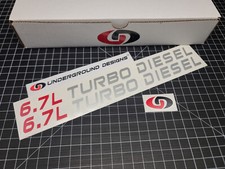 6.7l Turbo Diesel Decals 2pk Powerstroke Hood Fender Stickers Fits F250 F350 6.7l Turbo Diesel Decals 2pk Powerstroke Hood Fender Stickers Fits F250 F350