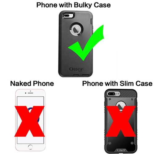 Vertikale Tasche Holster passend für iPhone 16e, 16 Pro, 16 mit Otterbox, Stoßfeste Hülle - Bild 5 von 10