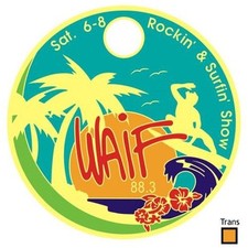 V2 ROCKIN' SURFIN' surf music show RARE LIMITED EDITION PATHTAG trans Orange