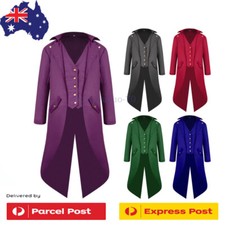 Medieval Renaissance Retro Tuxedo Tailcoat Cosplay Steam Punk Costume Palace
