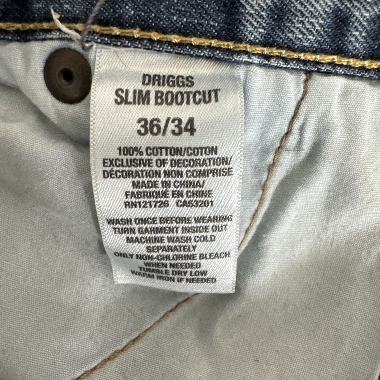 Aeropostale Jeans Mens 36x32* Blue Driggs Slim Bootcut Ameican Grunge Denim