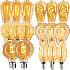 E27 LED Filament Edison Lampe 4/8W Retro Leuchtmittel Vintage Glühbirne warmweiß