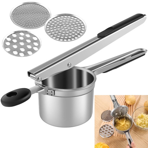 Potato Rice Stainless Steel Potato Masher with 3 Removable Discs Manual - Picture 10 of 11