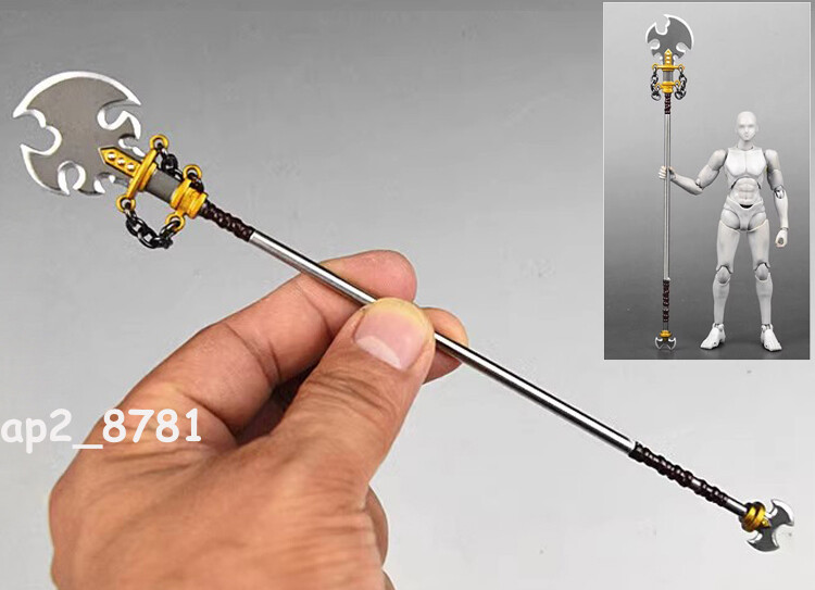 1/12 Metal 7.87'' Savage Lynel Spear Axe Spearhead For Zelda 6