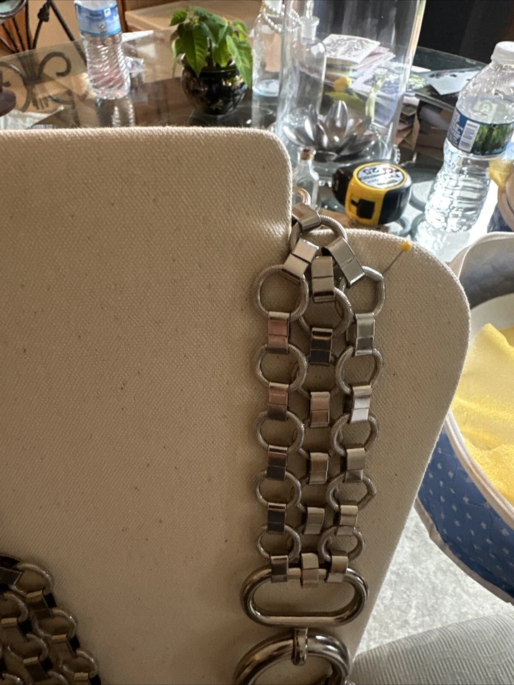 "Collar llamativo gótico industrial basculante de motociclista cadena grande 24""" Foto 4 de 4