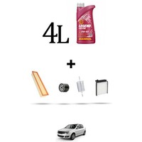 Hoffcar Set Service 4 Filter Und 4L ÖL FüR Dacia Logan 1.0 Hi-Flex 56Kw Von