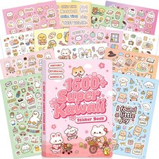 1600 Pcs Cute Sticker Book 32 Sheets Kawaii Japanese Style