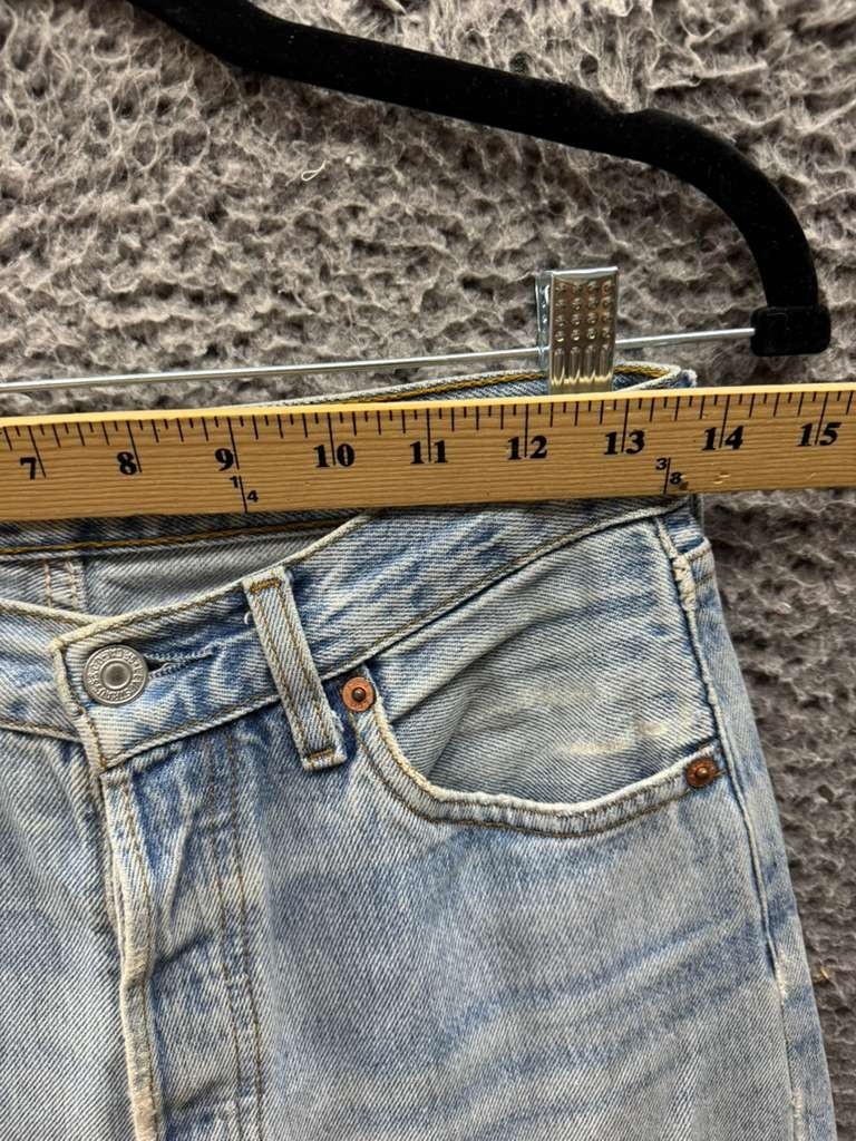 Levi's Patchwork Distressed Denim Jeans Medium Wa… - image 13