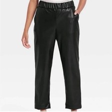 NWT A New Day Black Faux Leather pants size L
