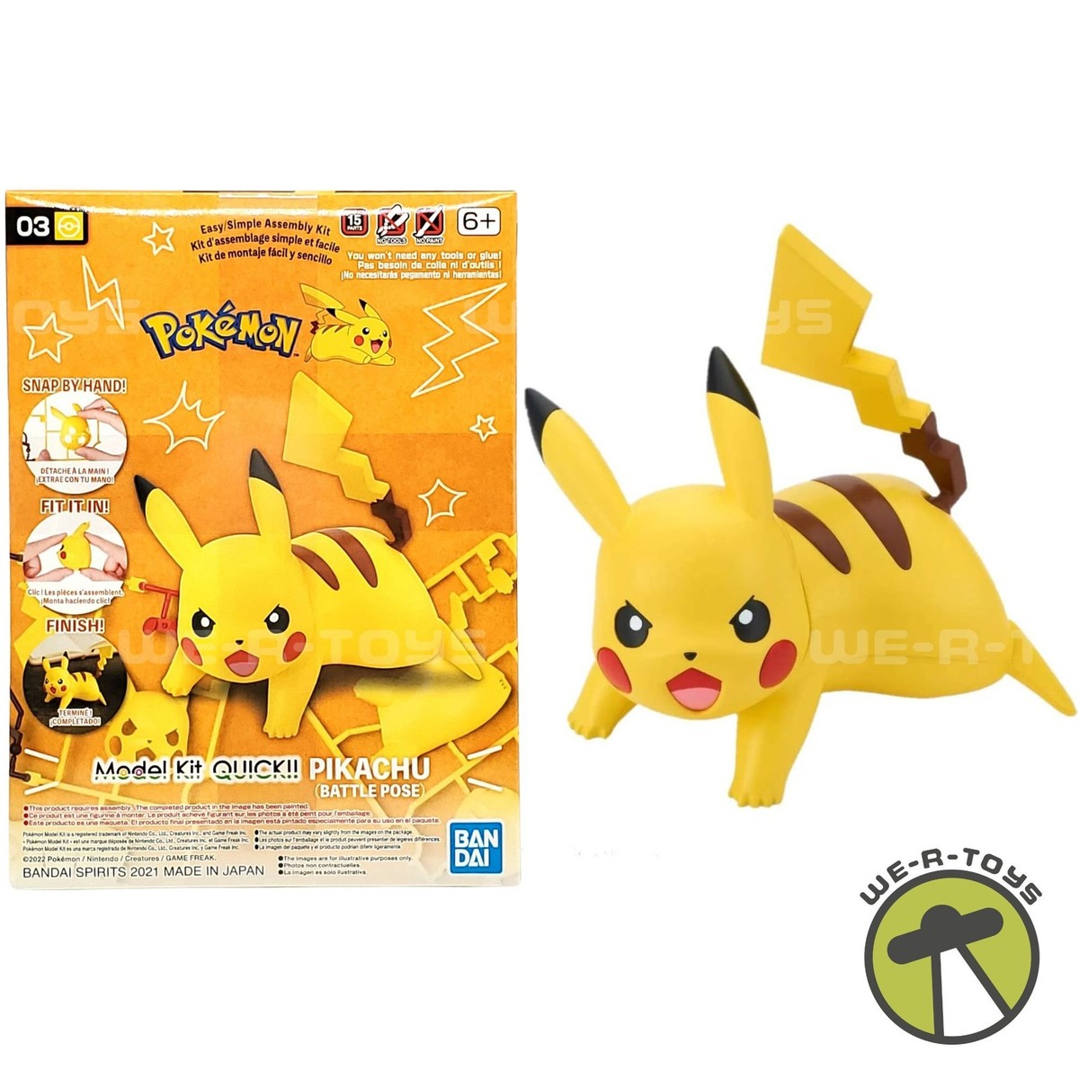 Pokémon 03 Pikachu (Battle Pose) Model Kit Quick!! 2021 Bandai