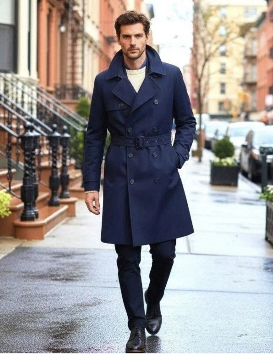 Banana Republic Trench Coats Blue Coats, Jackets & Vests for Men