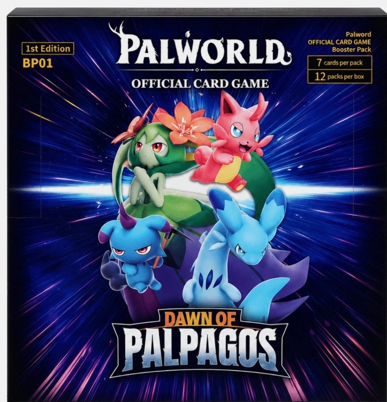 Palworld TCG Dawn of Palpagos 1st Edition Booster Box English Misprint "Palword"