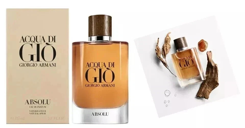 Giorgio Armani Acqua Di Giò Absolu EDP Spray 3.4 OZ para Hombres, Nuevo Sellado Foto 2 de 2