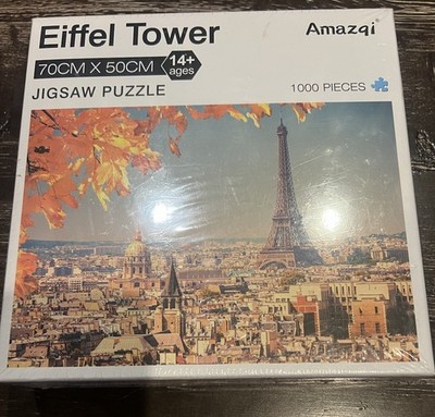 Amazqi Eiffel Tower 1000-Piece Interlocking Jigsaw Puzzle Architecture 70x50cm
