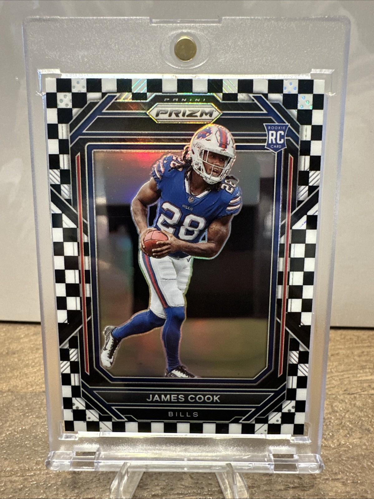James Cook 2022 Panini Prizm- #319 Black & White Checker (RC) Buffalo Bills