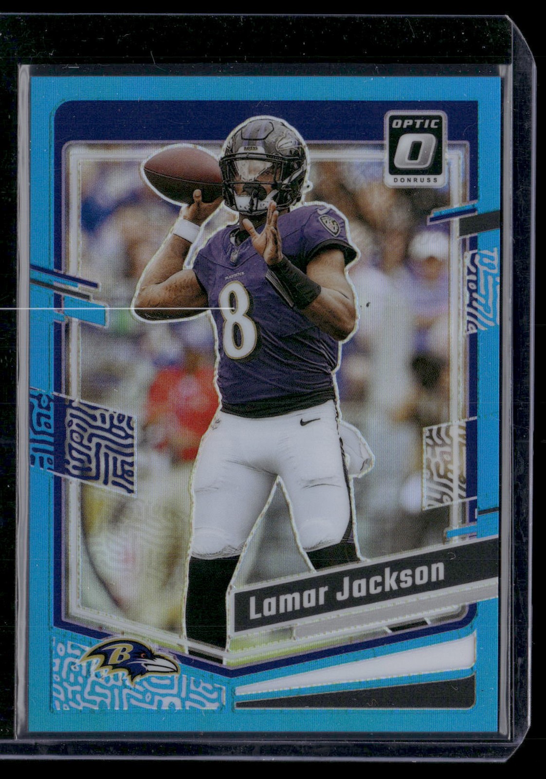 2023 Donruss Optic Lamar Jackson Aqua Prizm /299 #14 Baltimore Ravens
