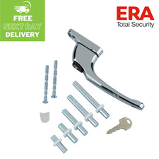 ERA Universal Window Handle Key Locking For uPVC Double Glazing - Chrome